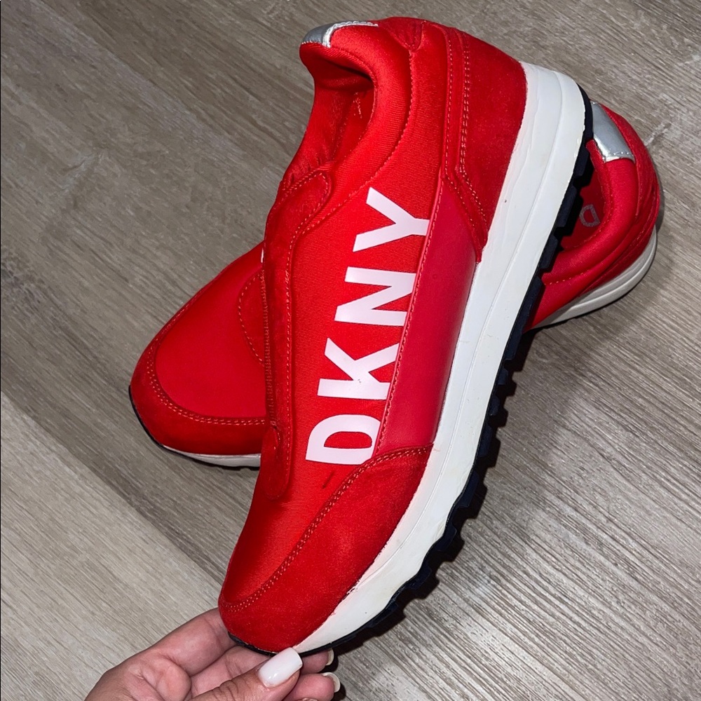 DKNY Vibrant Red Athletic Shoes